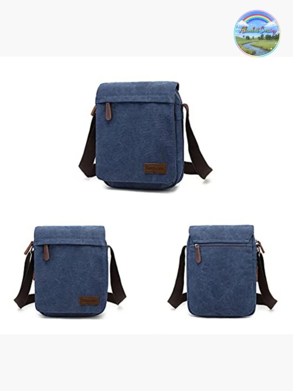 Canvas Messenger Crossbody Bag Shoulder Bag Retro